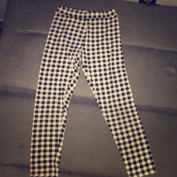 Girls Checkered Leggings - Picture 1 of 3